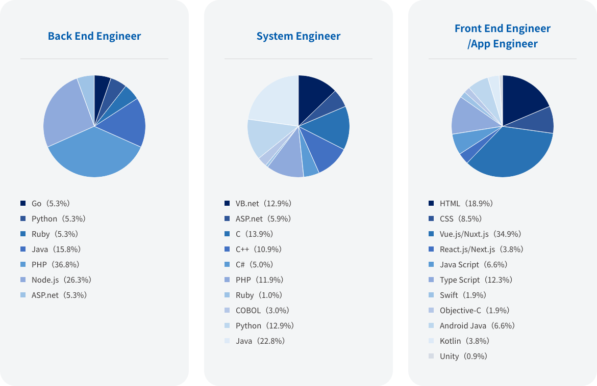 Back End Engineer System Engineer Front End Engineer/App Engineer